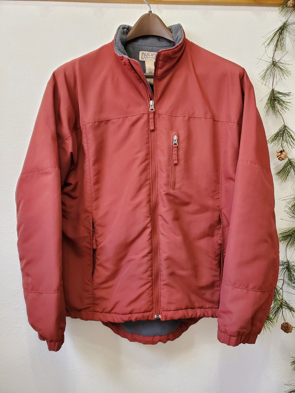 Duluth Trading Company Rust Fleece Lined Utility Work Jacket Mens Unisex